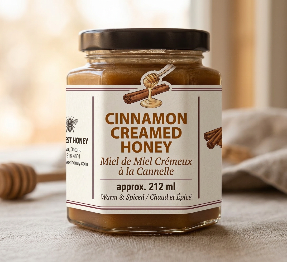 Cinnamon creamed honey jar — Harvest Honey